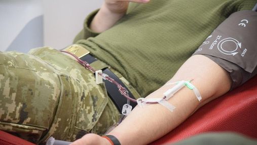Українські військові здали кров на лікування онкохворих дітей